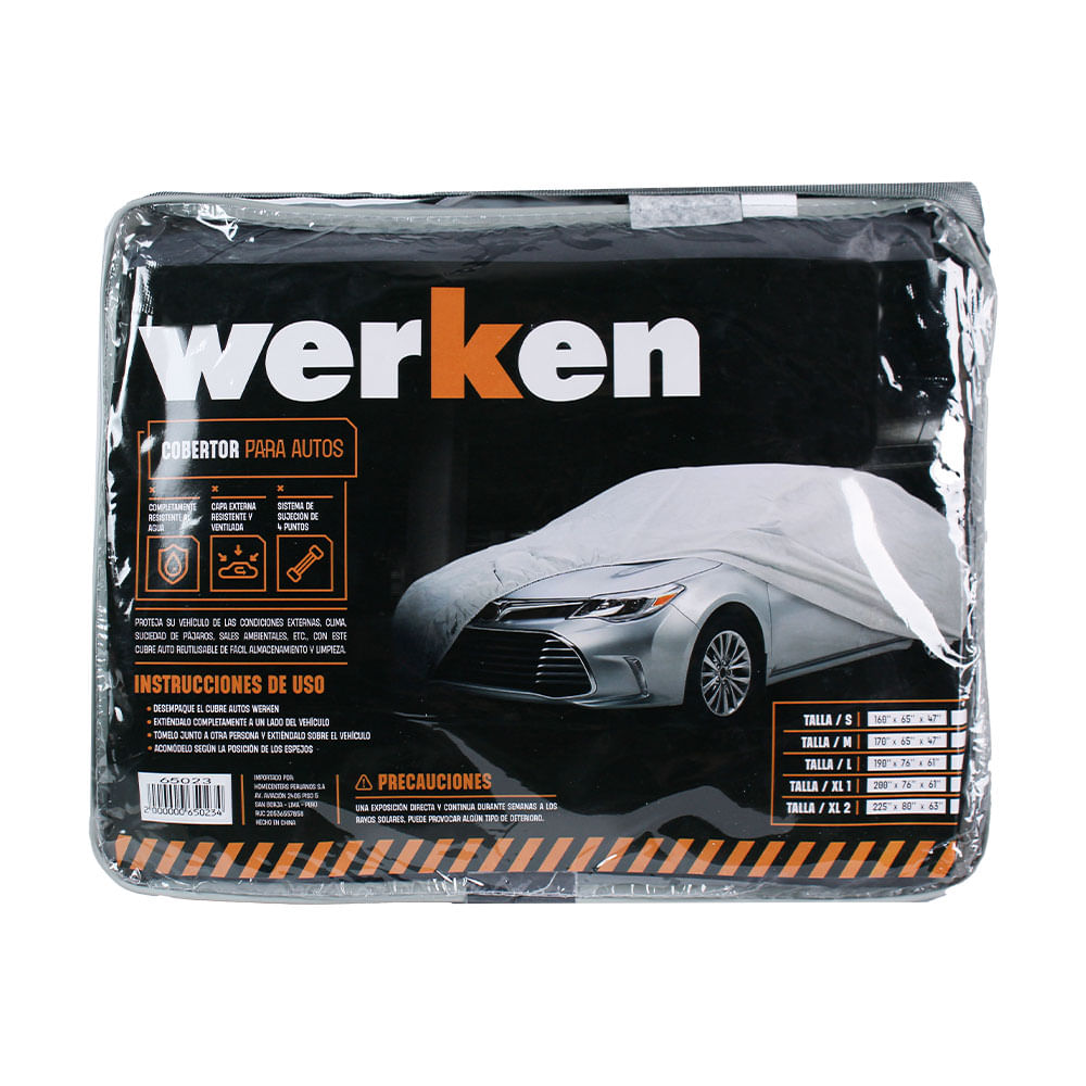 Cobertor para Auto Werken Talla M Gris Resistente al Agua