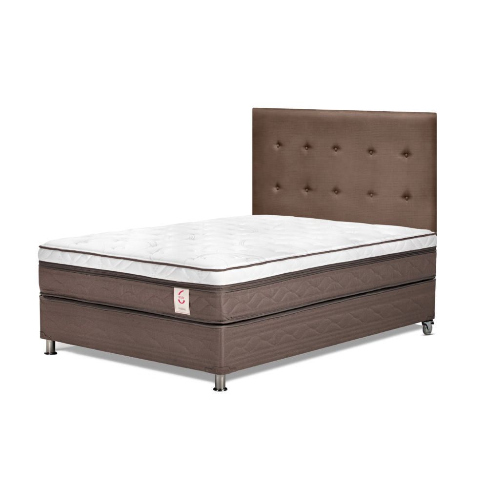 Dormitorio New Style 6 2 Plazas Chocolate + Respaldo West