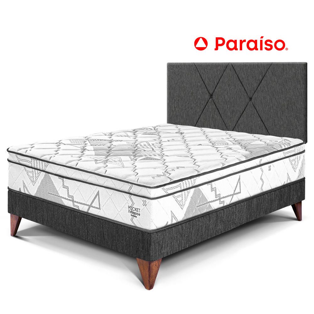 Dormitorio Europeo Pocket Advance 1.5 Plazas Cabecera Loft Charcl