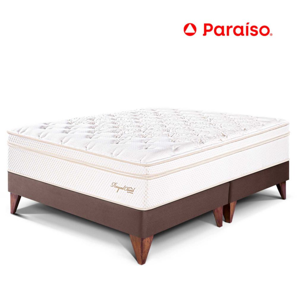 Cama Paraiso King Europea Royal Cloud Chocolate