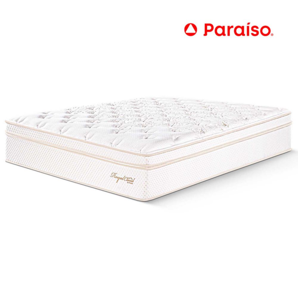 Colchón Paraíso Royal Cloud Queen + 2 almohadas viscoelásticas + protector
