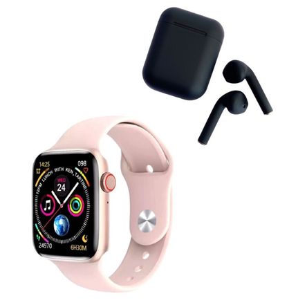 Pack Smartwatch W26 Plus Rosado y Audífonos Inpods 12 Negro | Promart -  Promart
