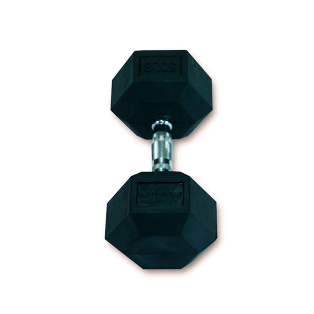 Mancuerna Hexagonal de Caucho Rudem 50 Lb.