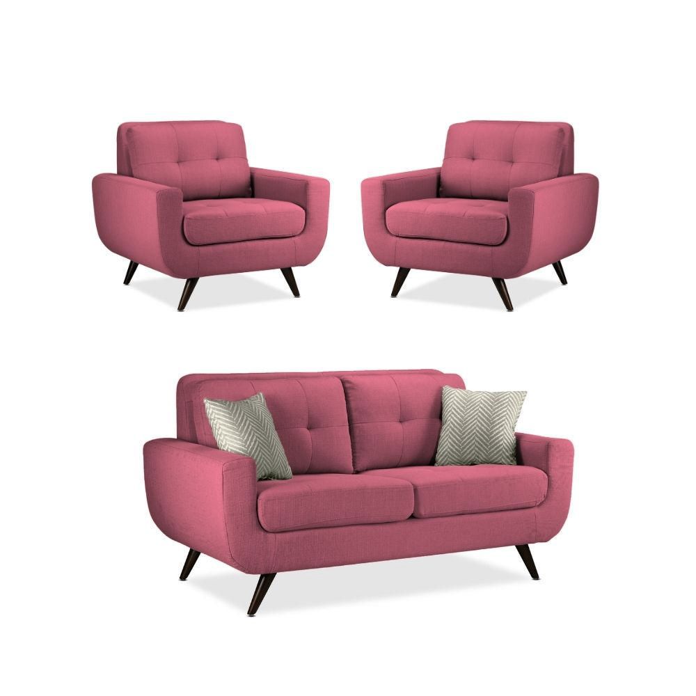 Juego De Sala Alneya 2-1-1 Rosado