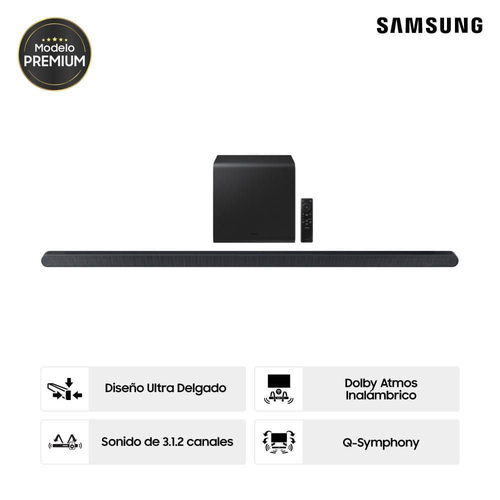 Barra de sonido Dolby Atmos 3.1.2 inalámbrica S800D ultradelgada HW-S800D