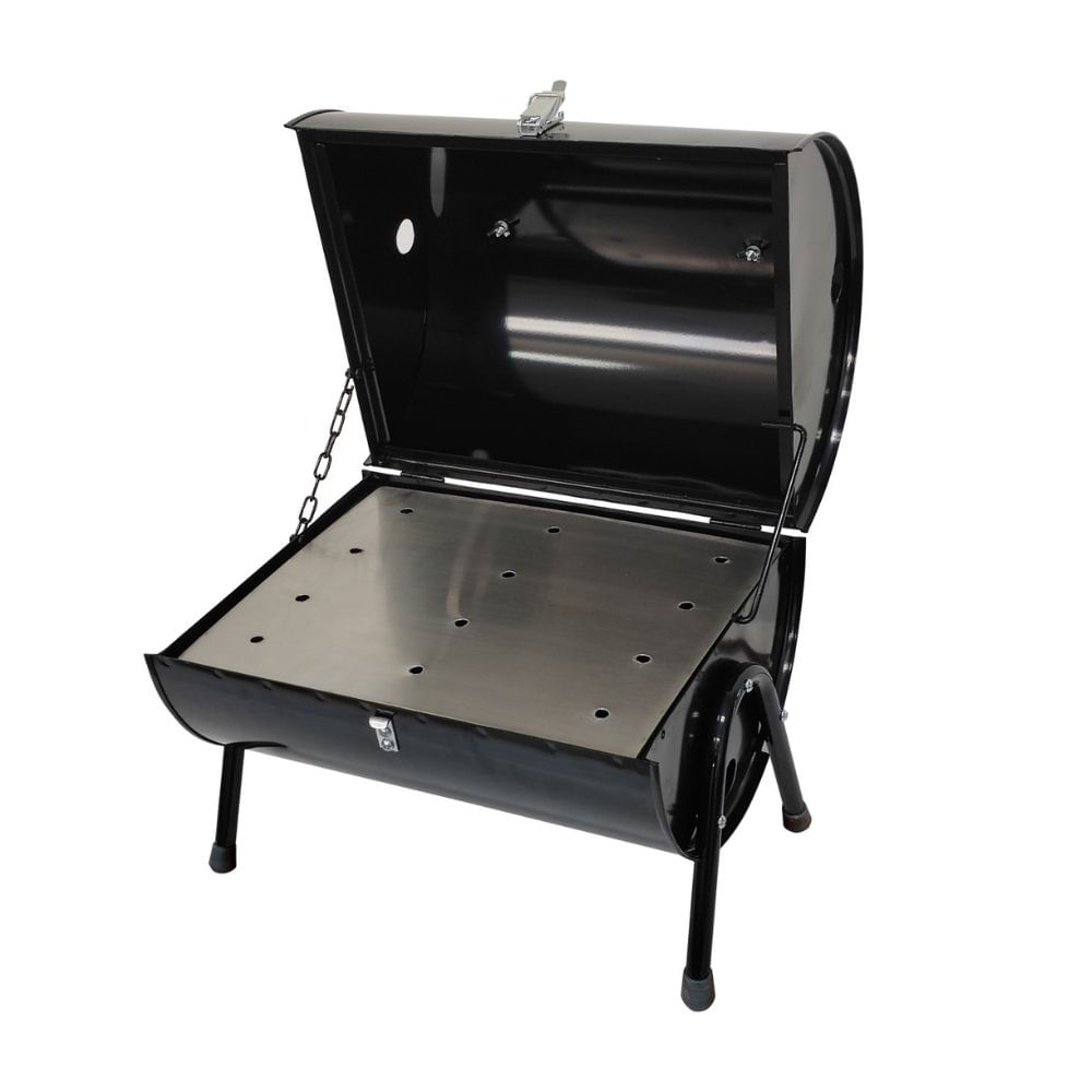 Parrilla al Carbón Portátil Maletin Meat Master Mixta Varilla-Plancha Acero 39x43x58cm