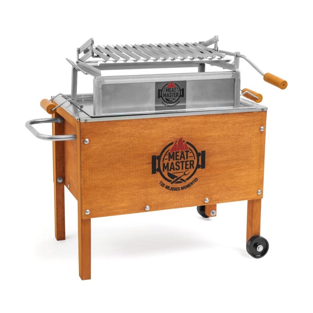 Caja China Junior Meat Master + Parrilla Levadiza Acero Galvanizado