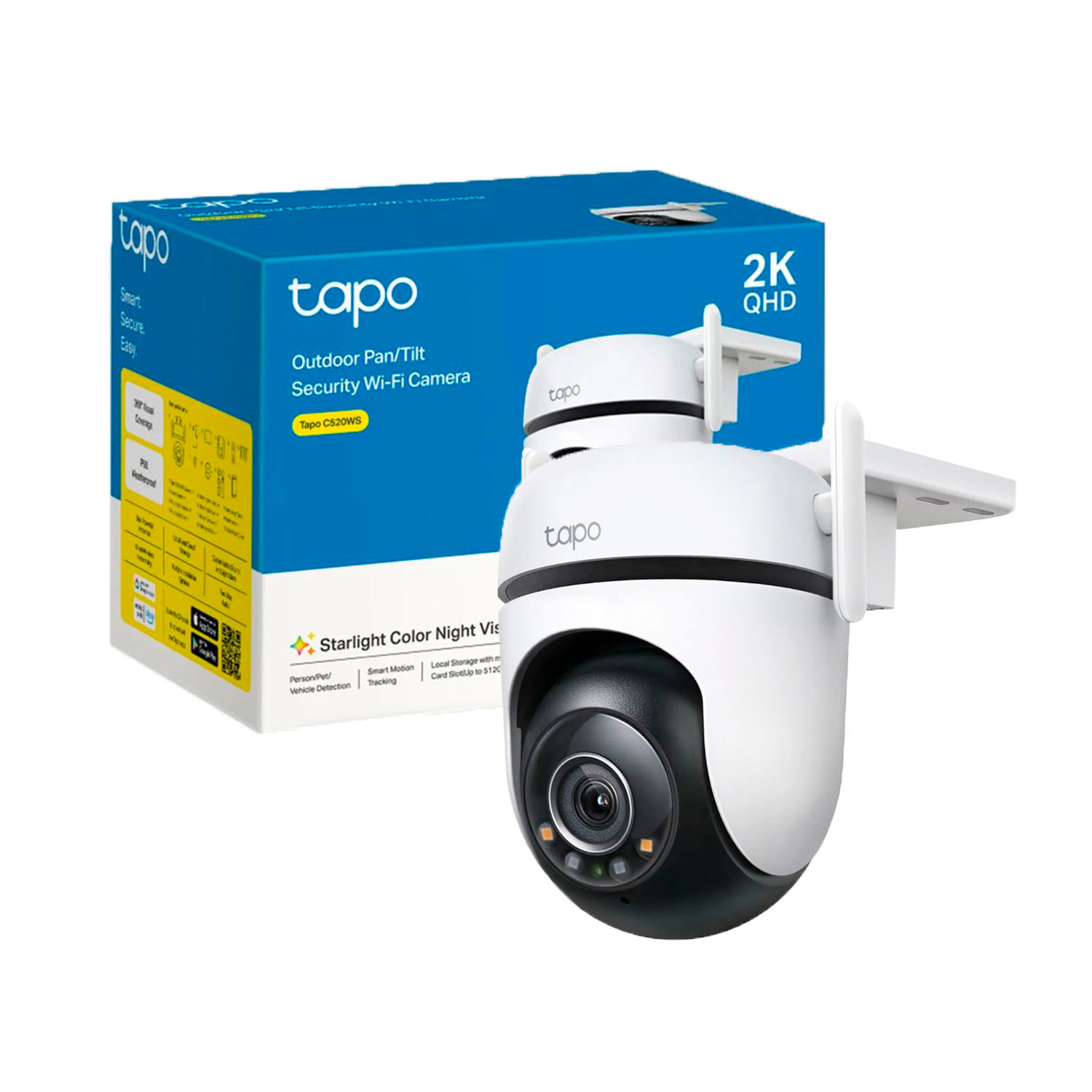 Cámara de Seguridad WiFi Exterior Tapo C520ws 360 2k 4mp