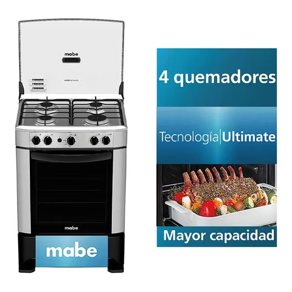 Cocina Mabe 60cm a Gas 4 Quemadores CMP6014AG0