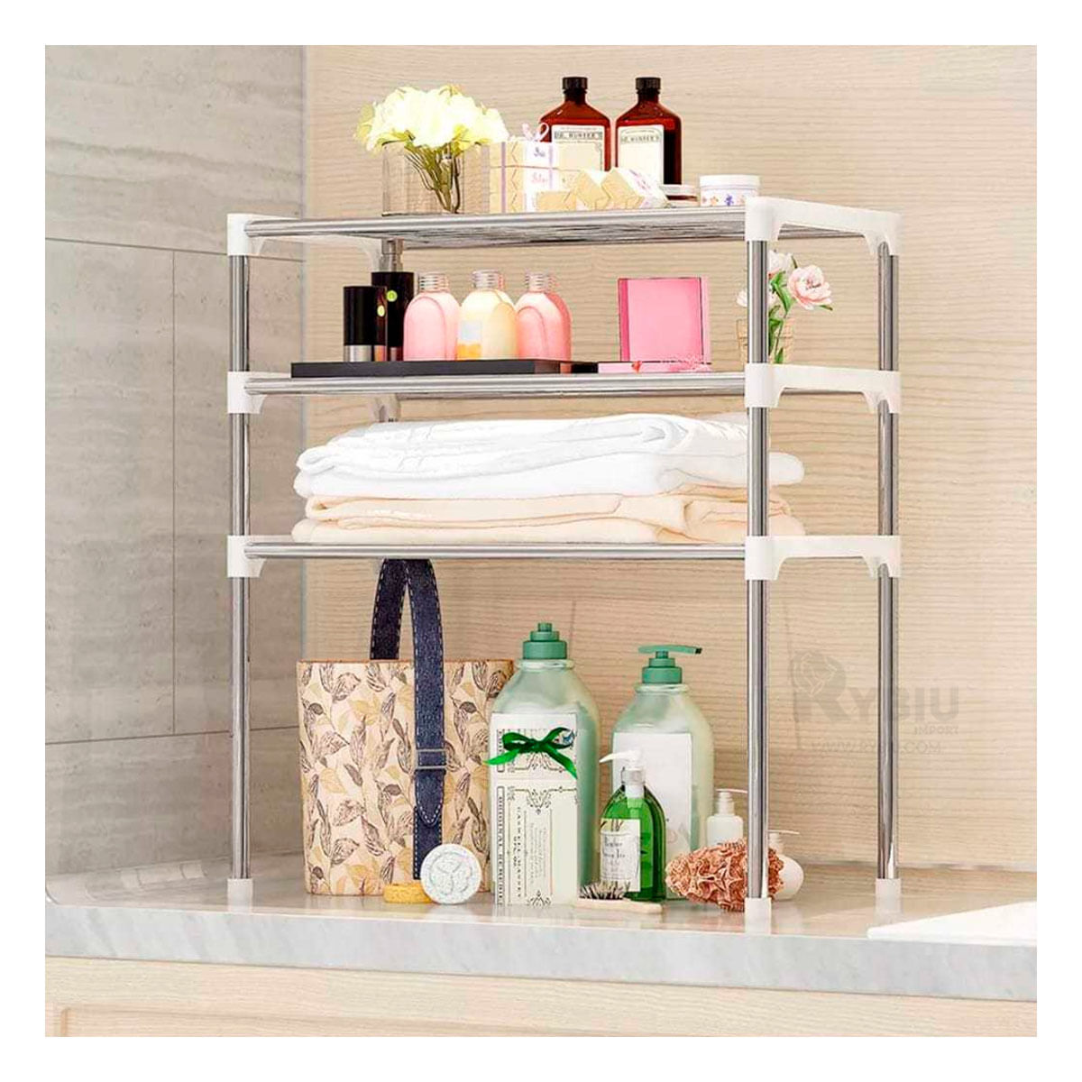 Organizador de Microondas de 3 Niveles Color Blanco