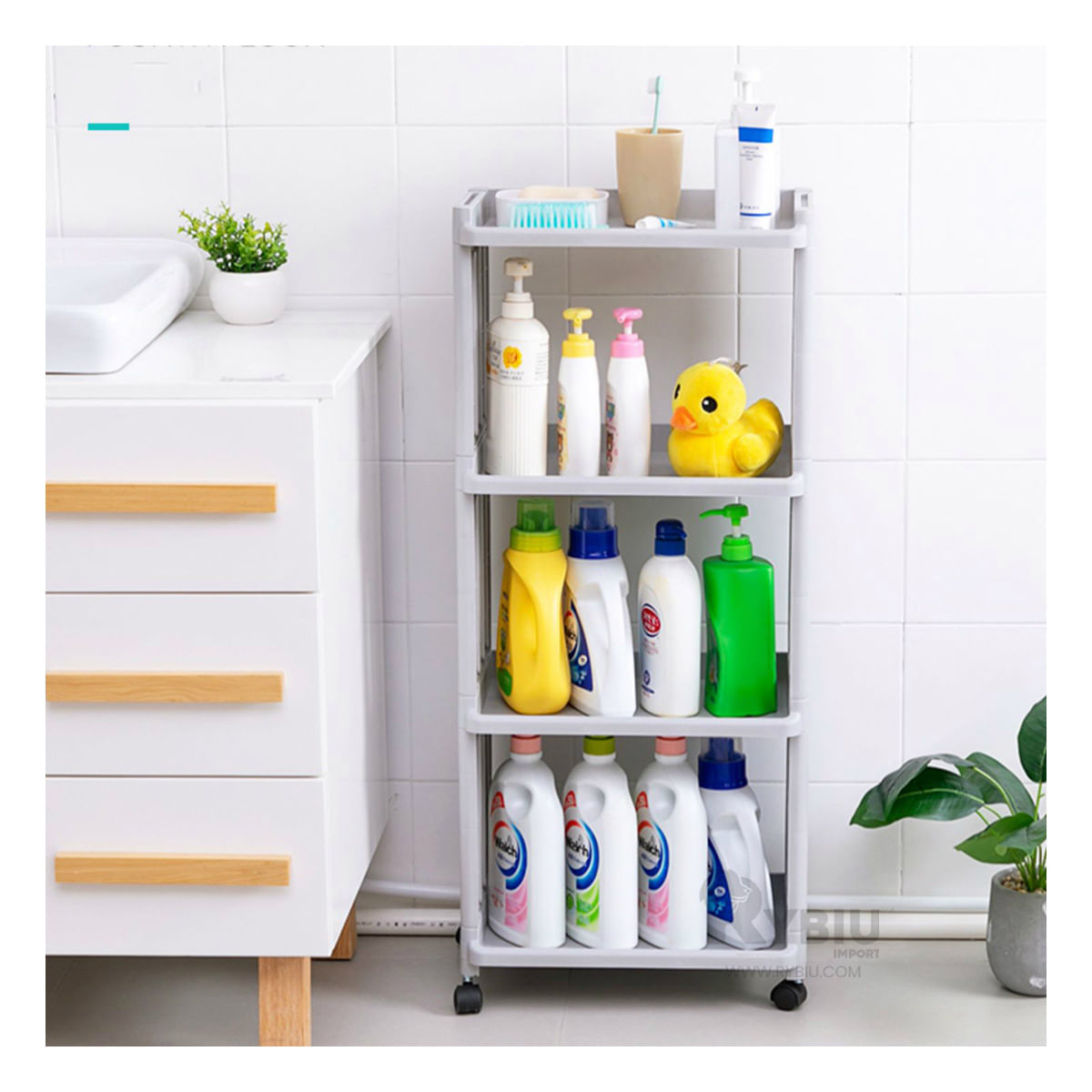 Carrito con 4 Niveles Blanco Y+Agendita