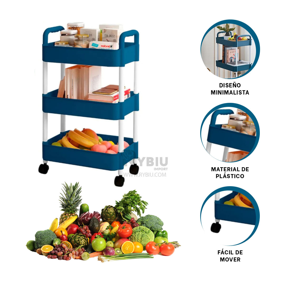 Organizador Practico en Azul Y+Stickers