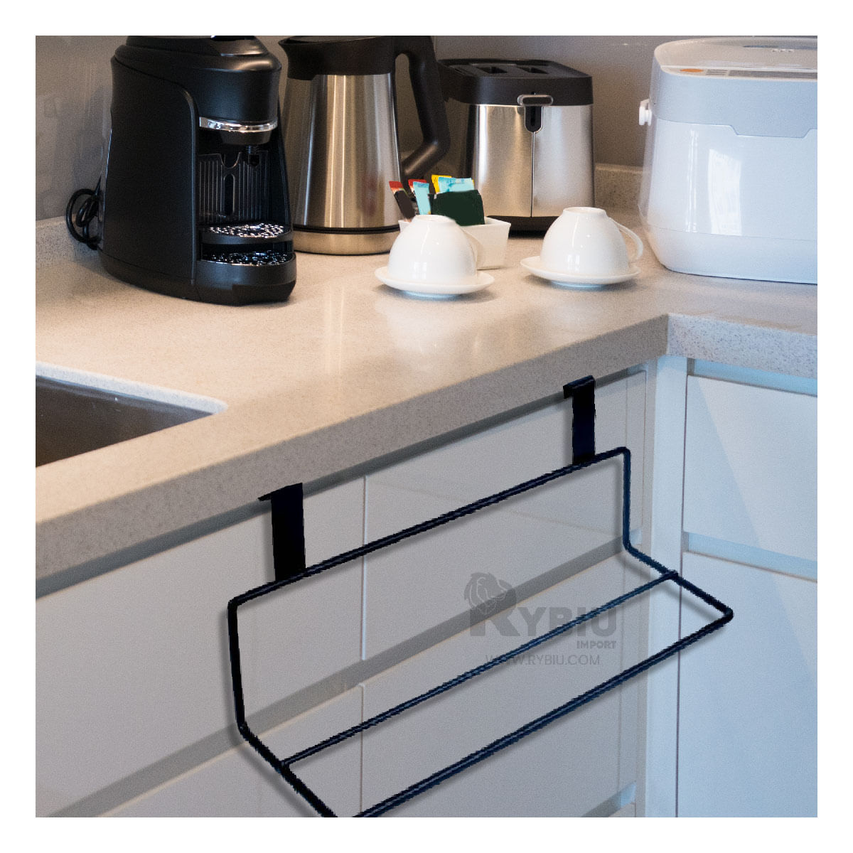 Toallero para Cocina Eficaz de Color Negro Y+Agendita