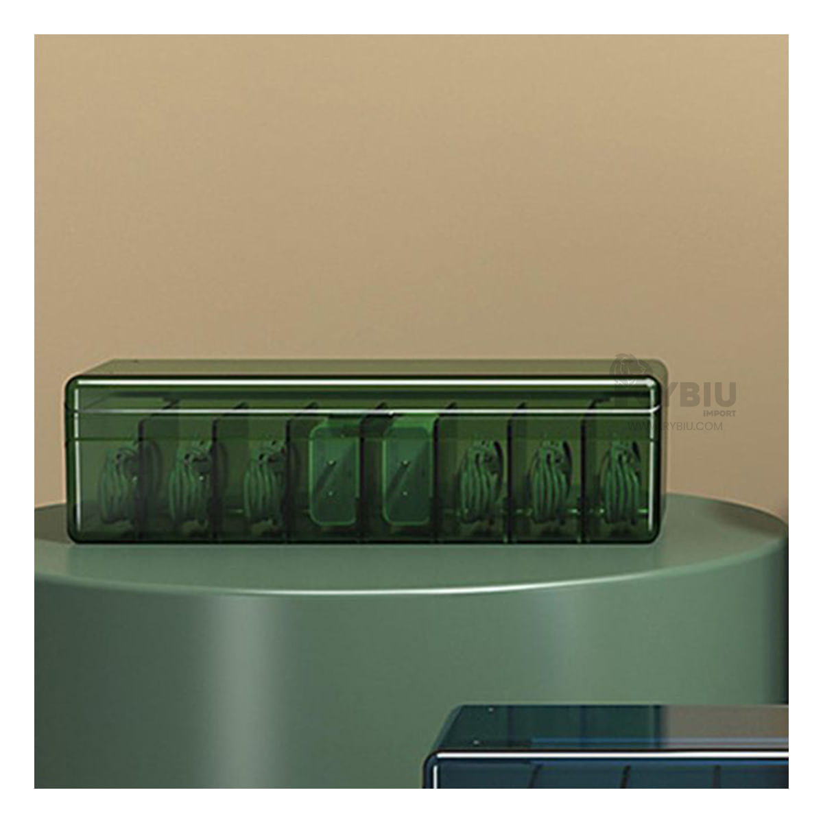 Caja Portatil Almacenamiento de Color Verde Y+Agendita