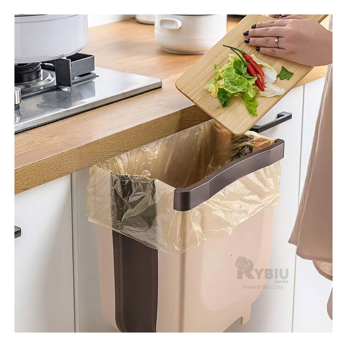 Tacho Plegable para el Hogar Color Beige