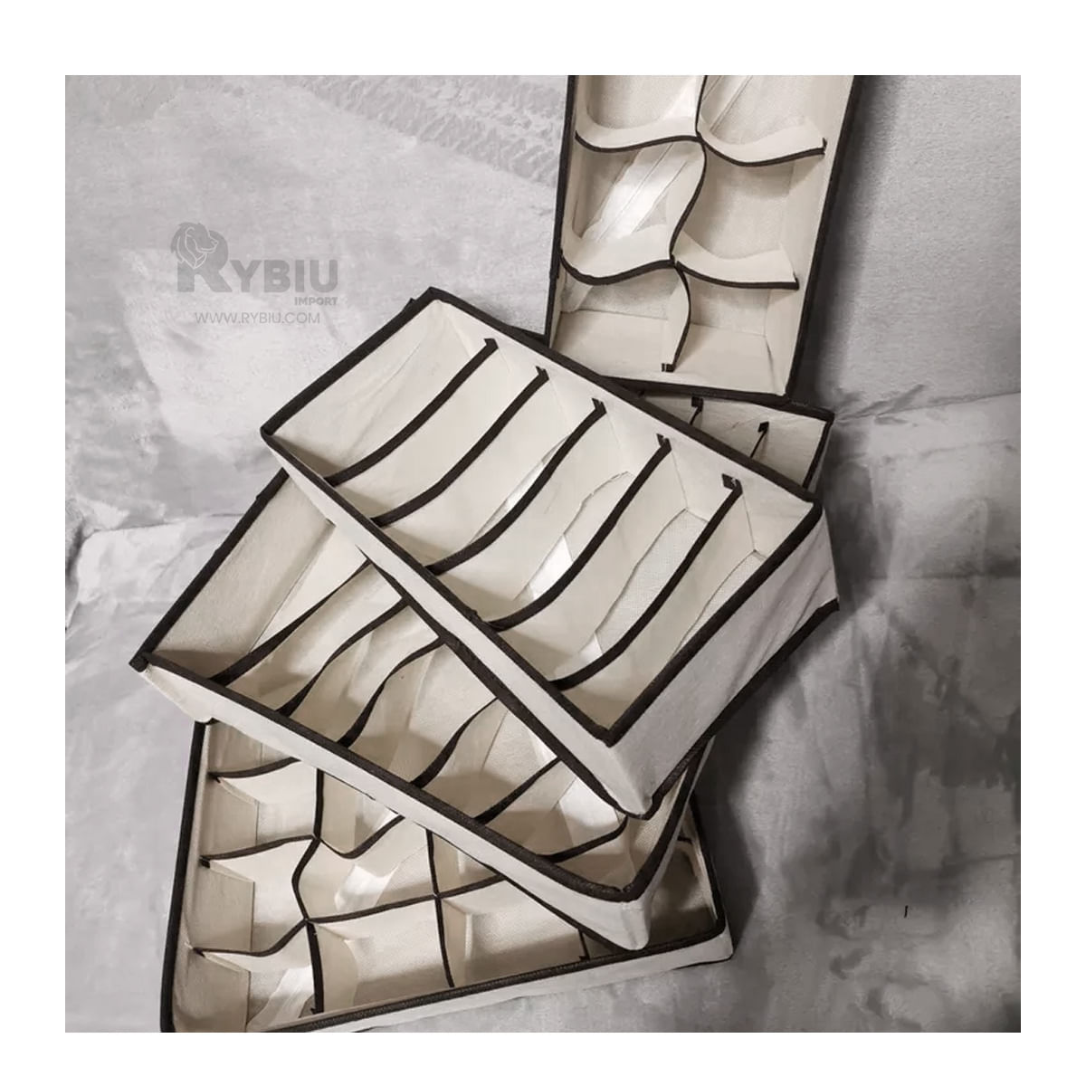 Set Organizador para Ropa Interior Blanco Y+Papel de Regalo