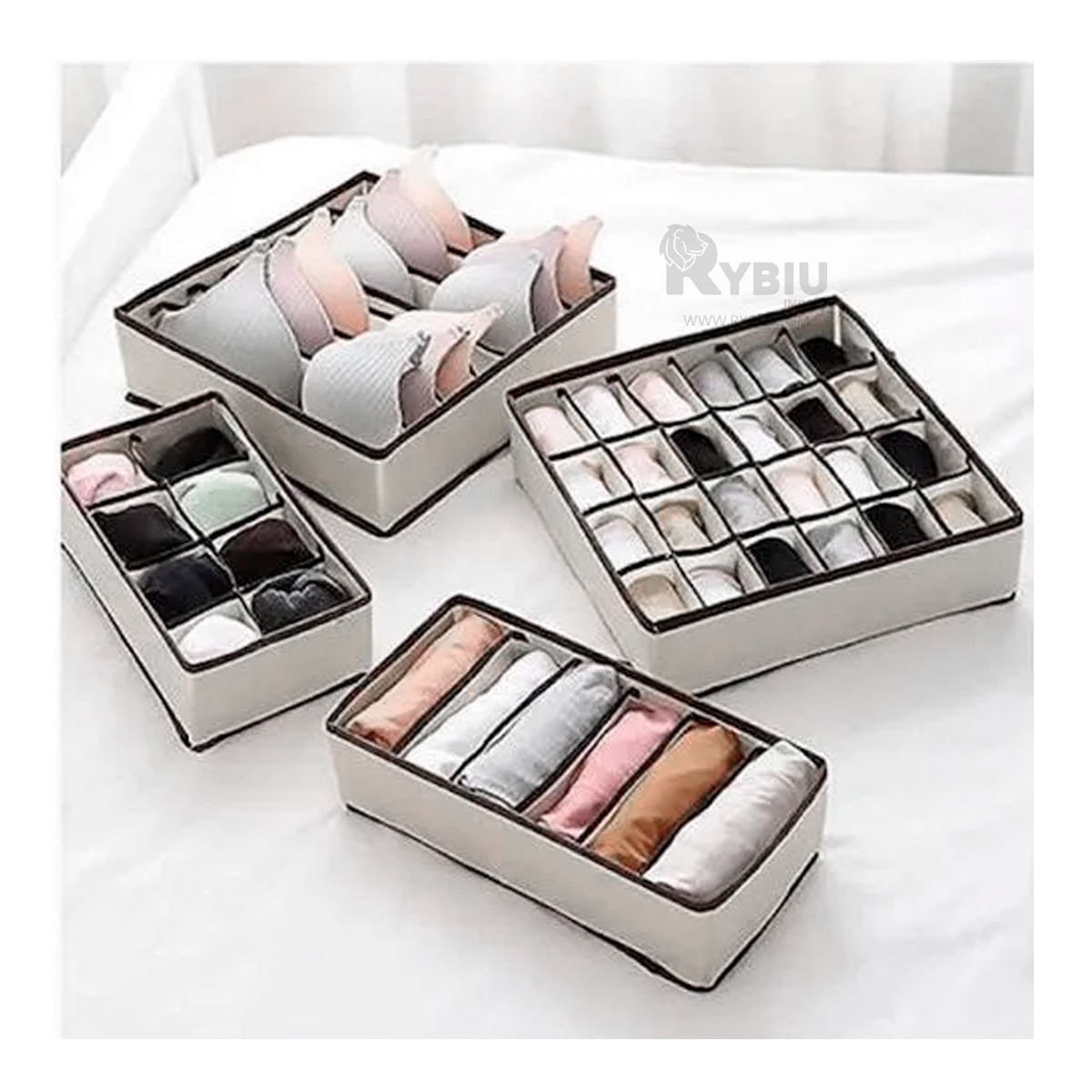 Set de Diversos Organizadores en 4 de Blanco Y+Stickers