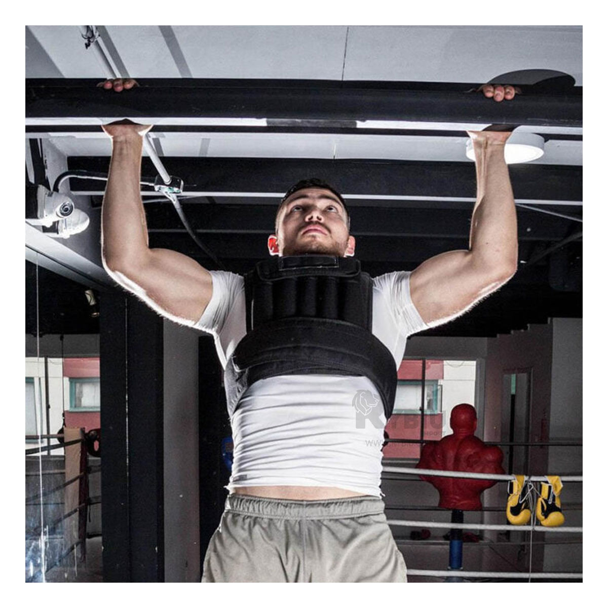 Chaleco de Crossfit Cierre Tipo Velcro 10 k en Negro