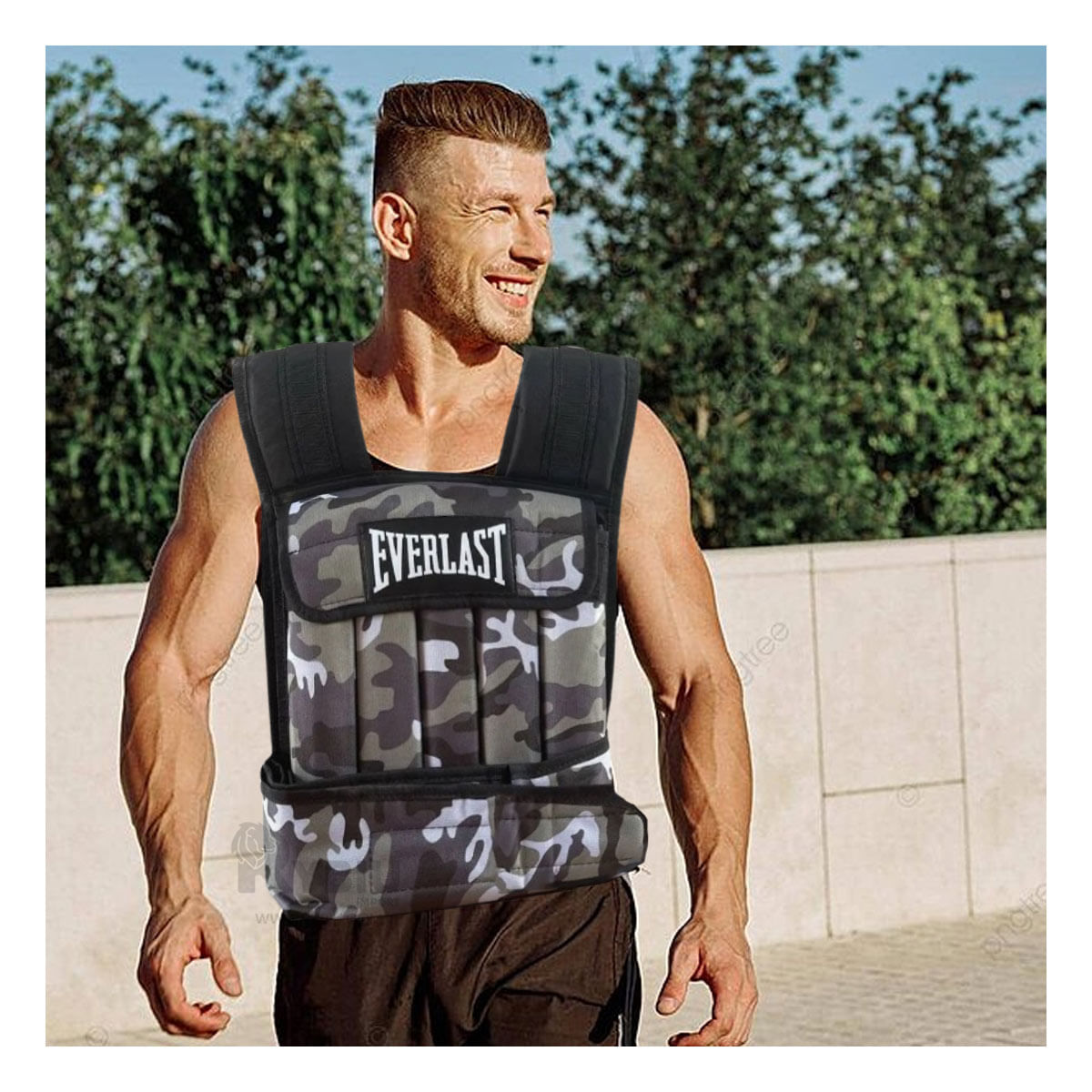 Chaleco con Peso Crossfit de Material Lona de 10 K Blanco