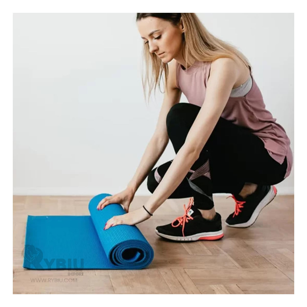 Mat 10mm Acogedora con Material de Goma Eva en Color Azul