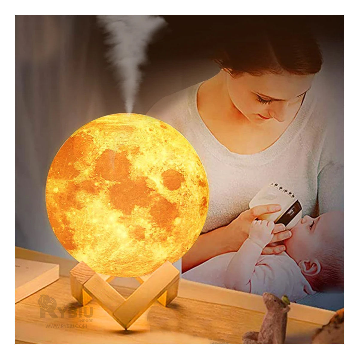 Humidificador Compacto en Forma de Luna Y+Agendita