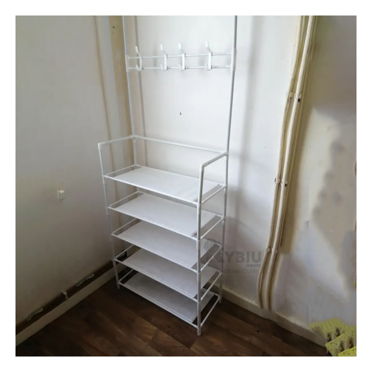 Zapatera Modelo Curvo en Tono Blanco Y+Papel de Regalo