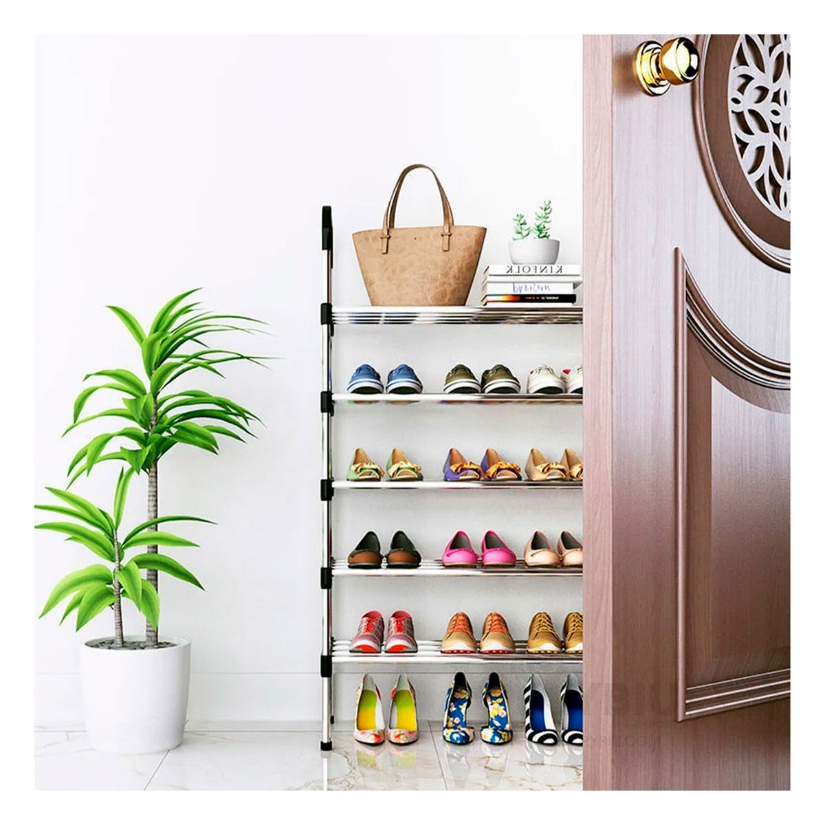 Zapatero Funcional de Facil Armado en Negro Y+Agendita