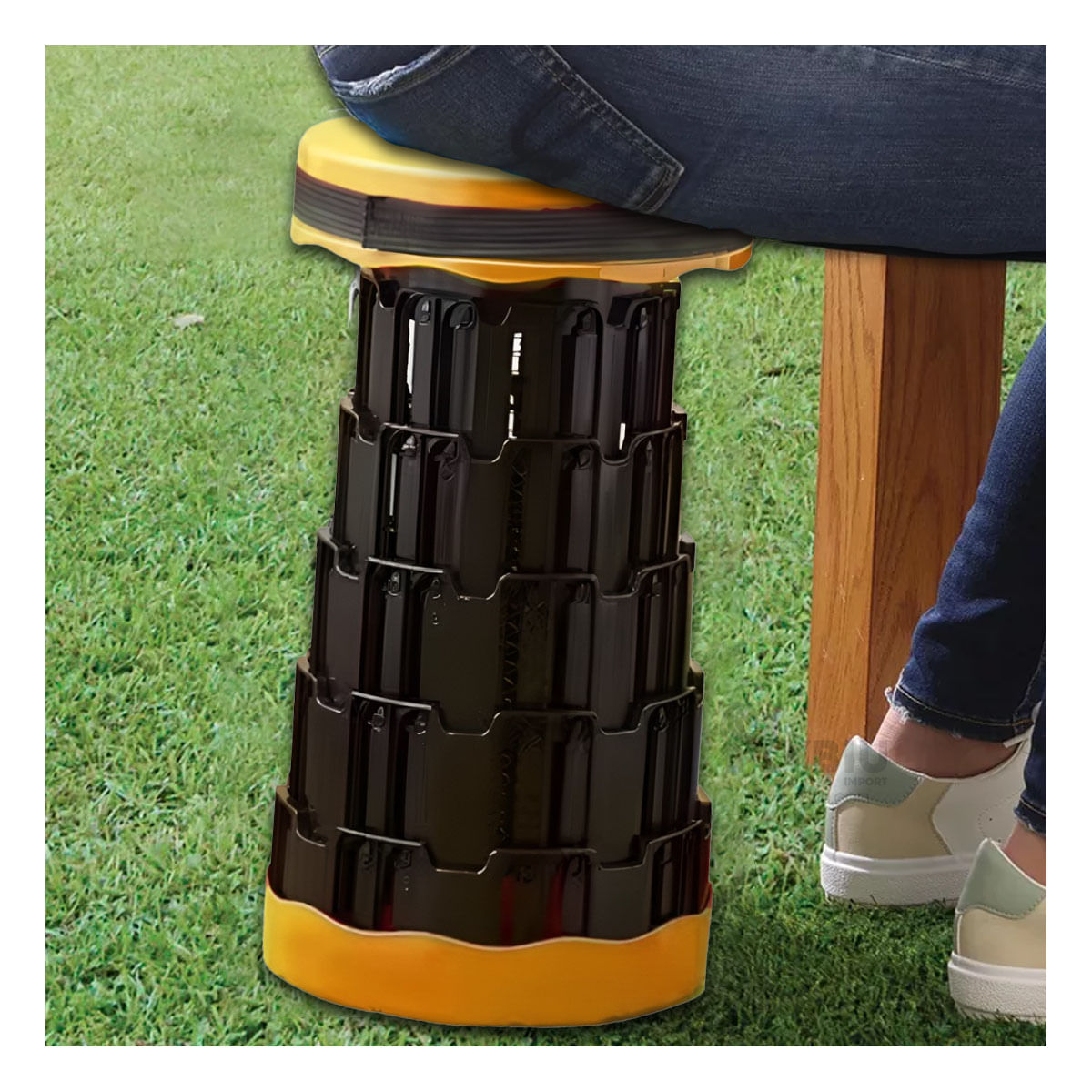 Silla Portatil de 2 Seguros en Amarillo Y+Papel de Regalo