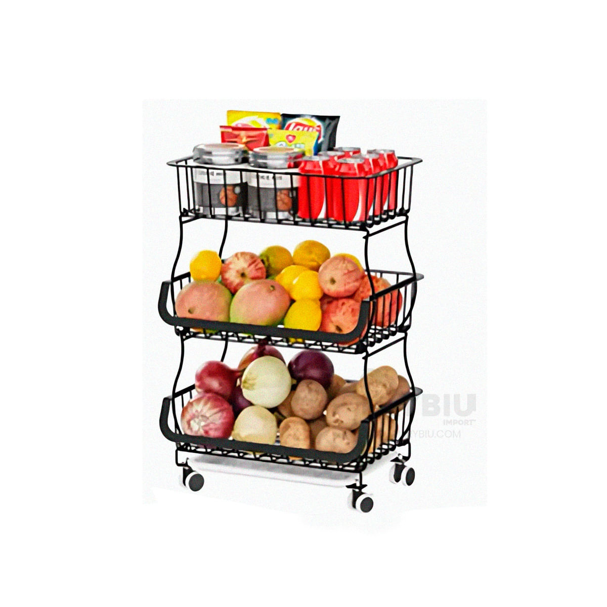 Cesta de Fruta Tono Negro Y+Stickers