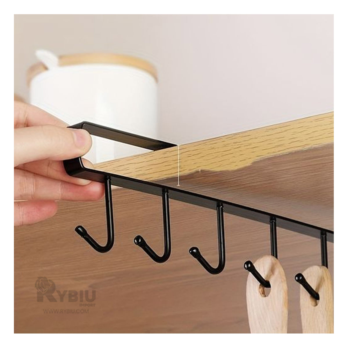 Colgador Ergonomico para Cocina de Color Negro