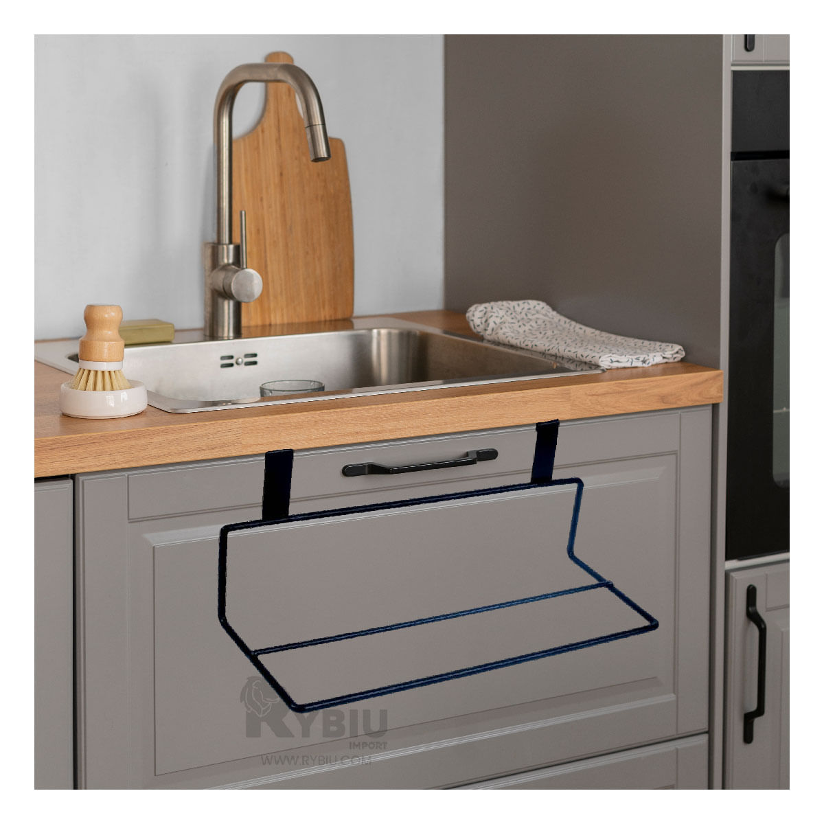 Toallero Colgable para Puerta de Mutiluso y Funcional Negro