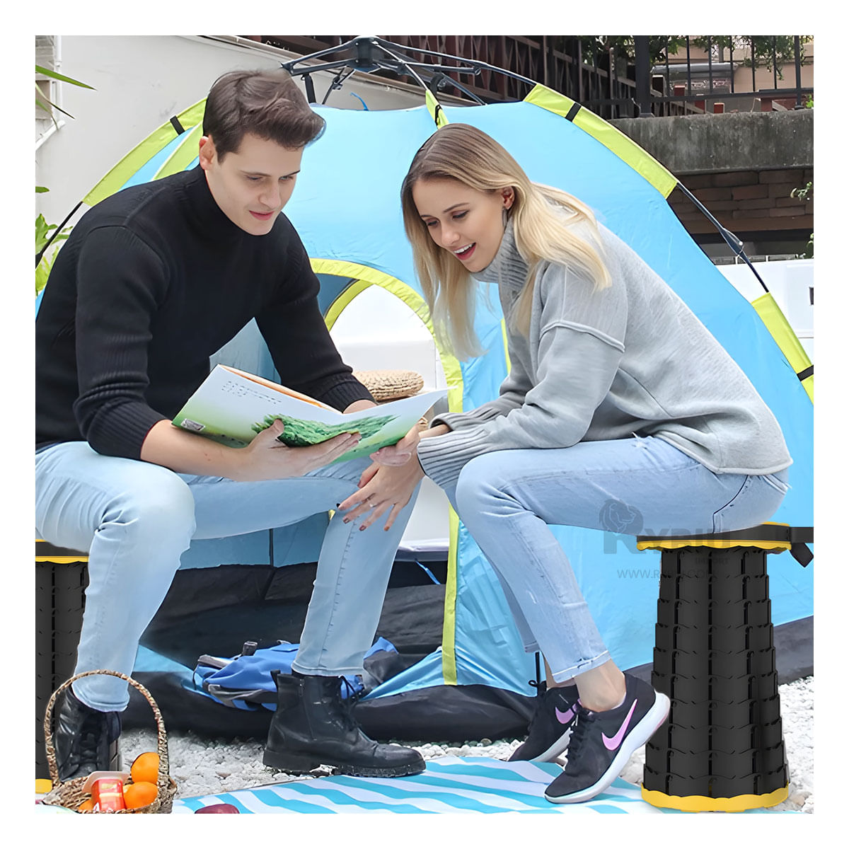 Silla Mecanismo de Seguridad Amarillo Y+Stickers