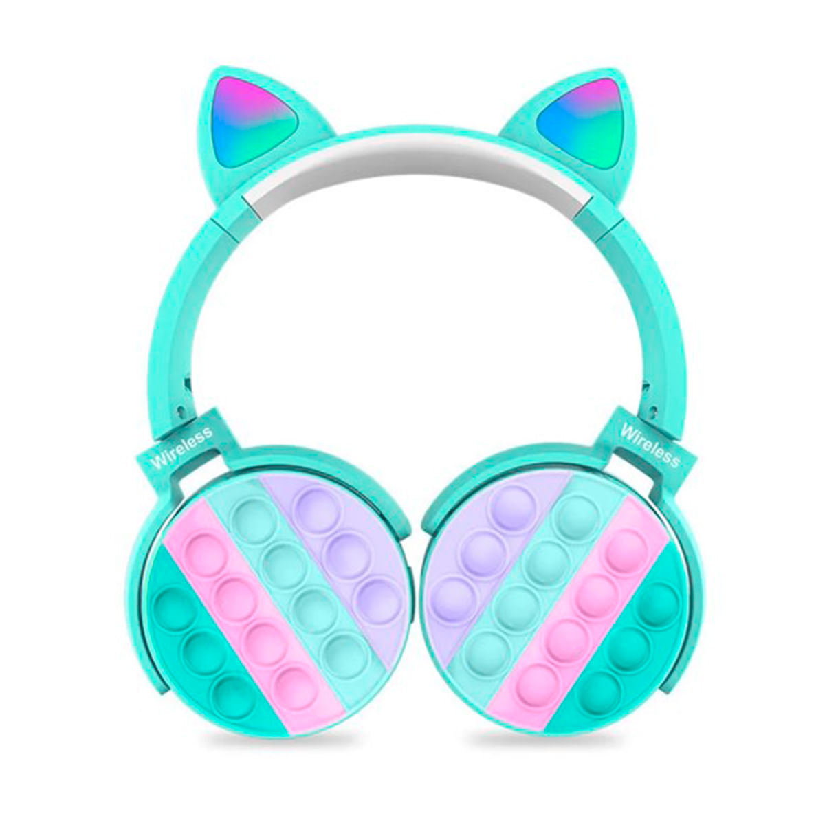 Audífonos Bluetooth Pop It con Diseño de Gato