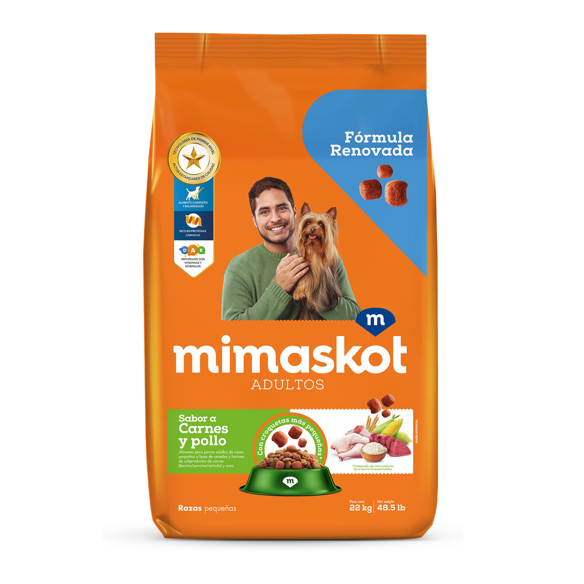 Comida para Perros MIMASKOT Adultos Razas Pequeñas Bolsa 22Kg