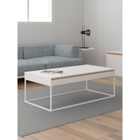 Mesa de Centro Industrial Elevable Karim color Blanco TU MESITA