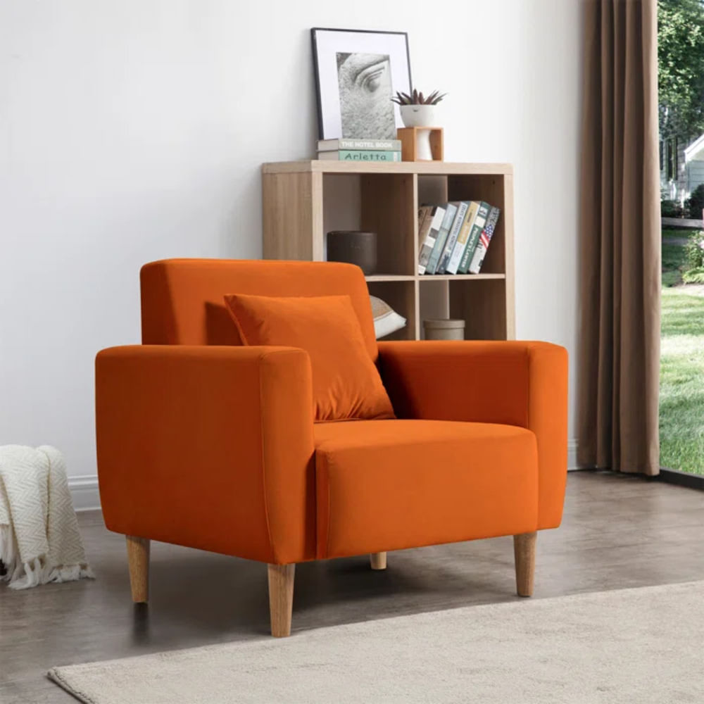 Sillón de Sala Moderno Pascual color Naranja TU MESITA