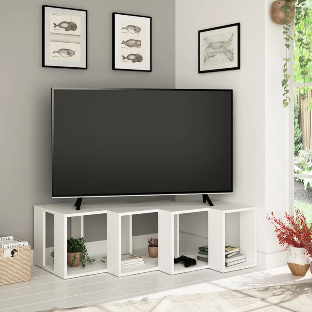 Mesa de TV Multiusos Samir color Blanco TU MESITA