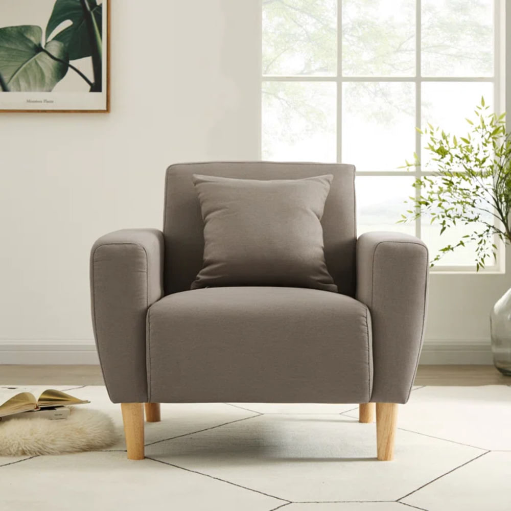 Sillón de Sala Moderno Pascual color Gris Oscuro TU MESITA