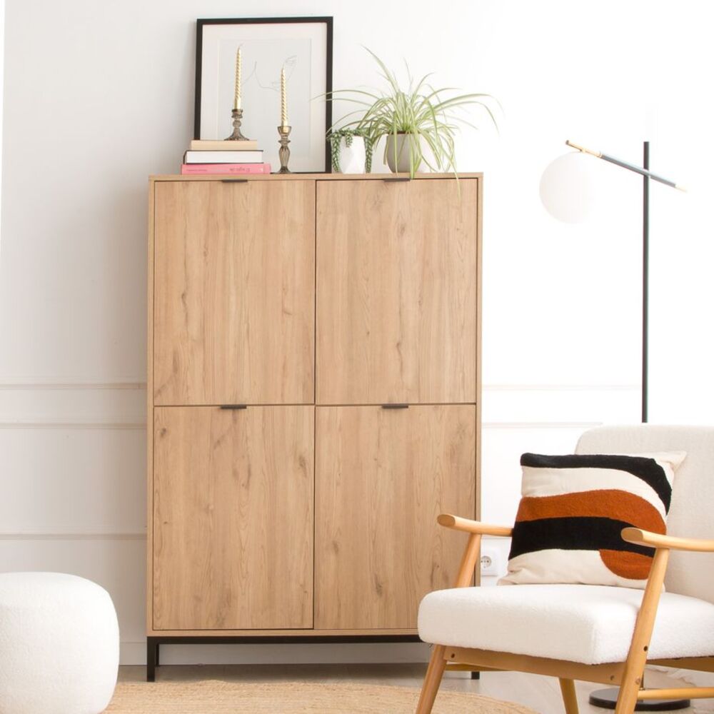 Vitrina Moderna Majer 4 puertas color Duna TU MESITA