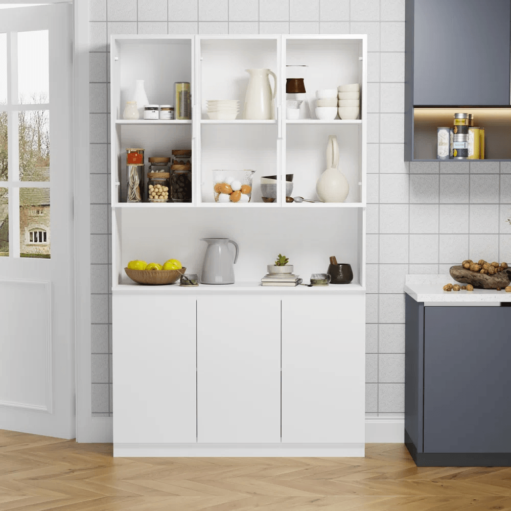 Vitrina de Cocina Malcom color Blanco TU MESITA 6 puertas