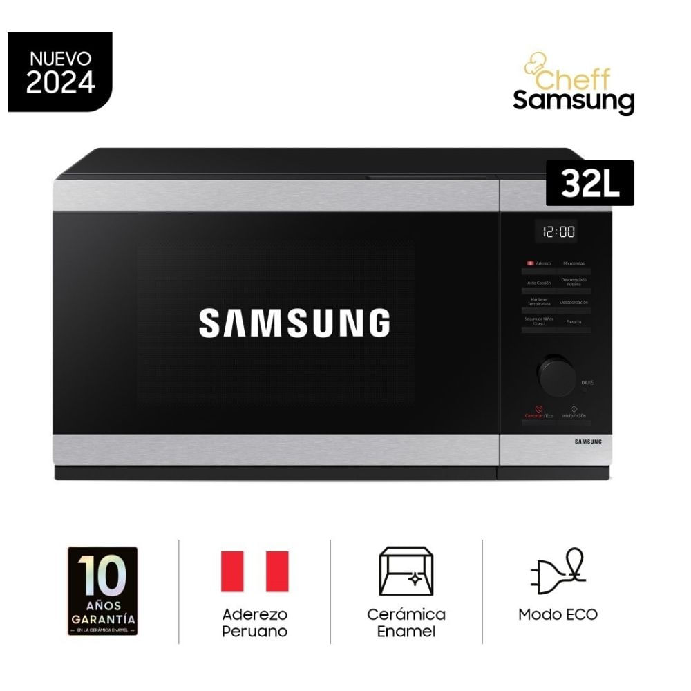 Horno Microondas Samsung MS32DG4504ATPE Acero Inoxidable 32L Negro