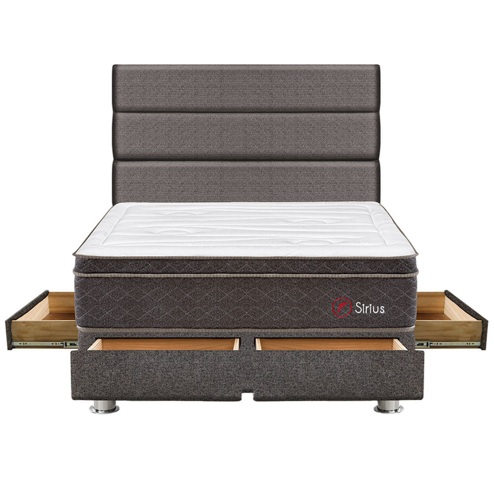 Dormitorio FORLI Sirius King 4 Cajones Marrón