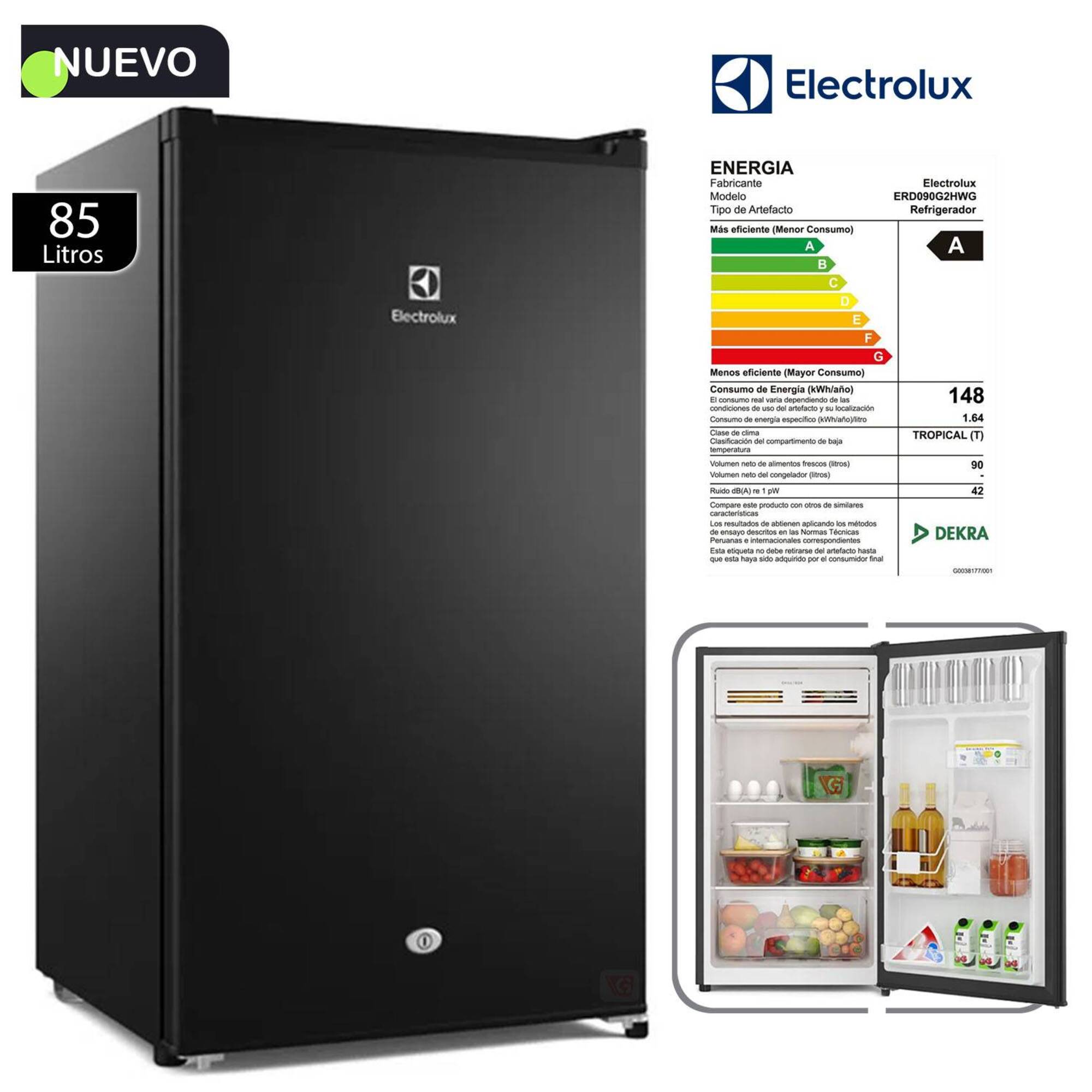 Minibar ELECTROLUX 90L ERD090G2HWB Negro