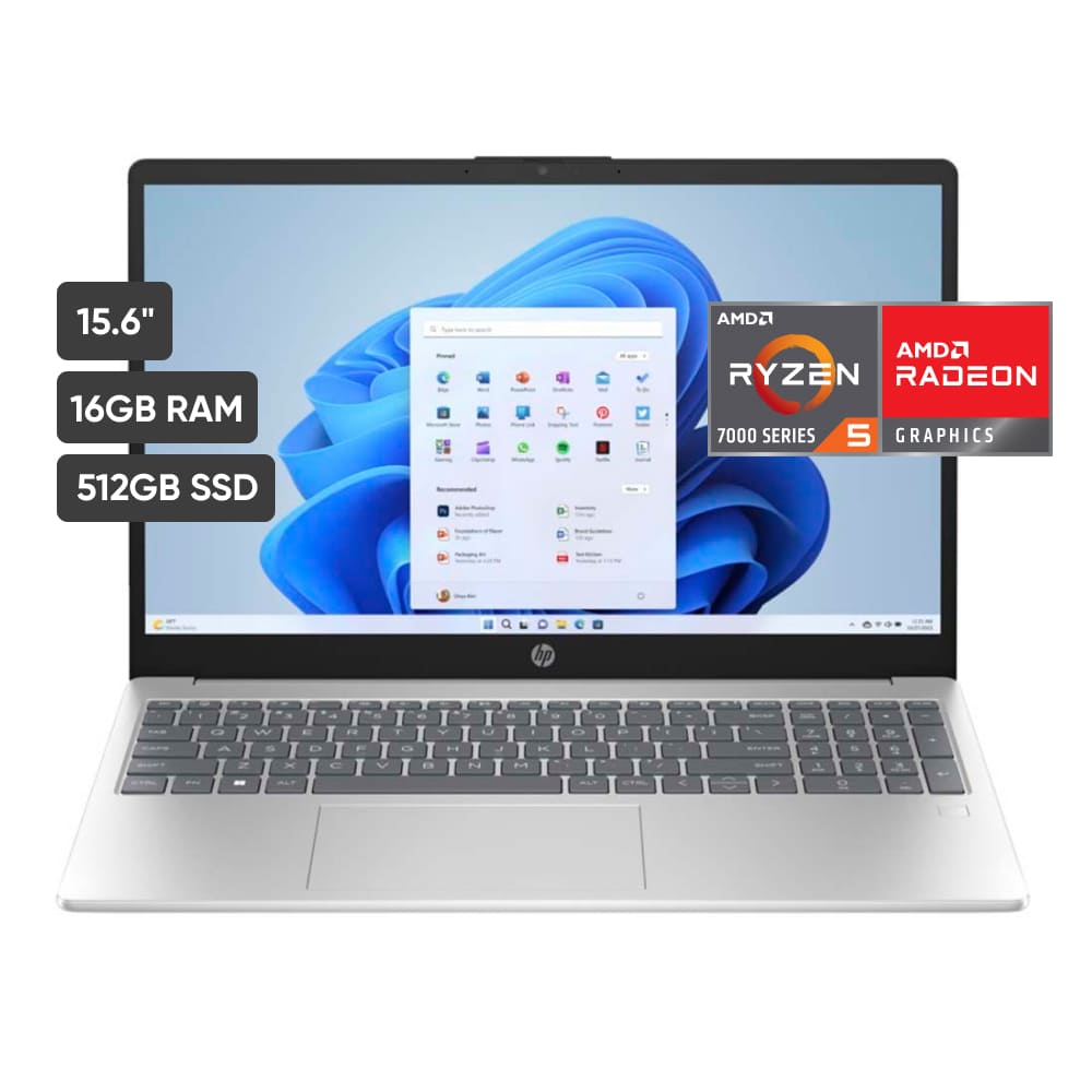 Laptop HP 15-FC0070LA 15.6"" AMD Ryzen 5 (7000 series) 16GB 512GB SSD