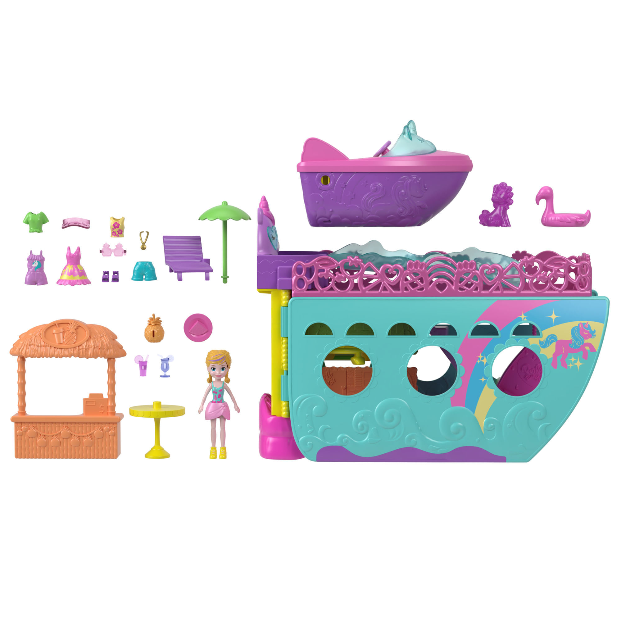 Set Juego Bote De Unicornio POLLY POCKET