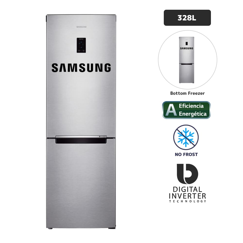 Refrigeradora SAMSUNG 328L No Frost RB33J3230SAPE Silver
