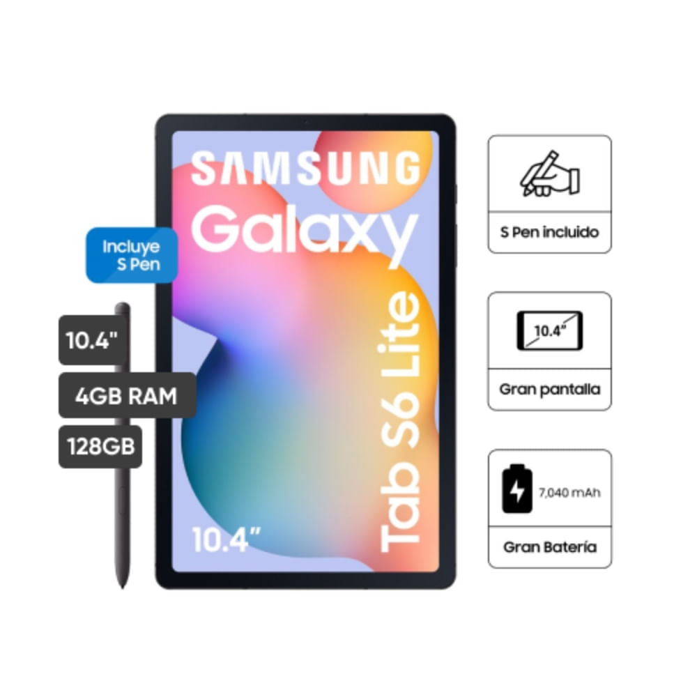 Tablet SAMSUNG S6 LITE 2024 10.4"" 4GB 128GB Negro