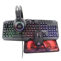Combo Gamer 4 en 1 Halion HA-875C Luces rainbow