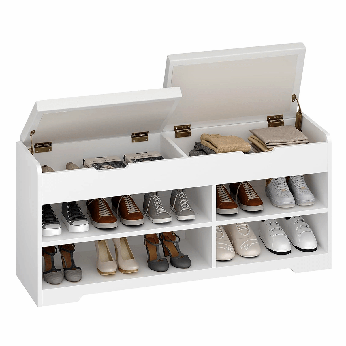 Zapatera con Asiento Maiza Blanco DIBA Muebles