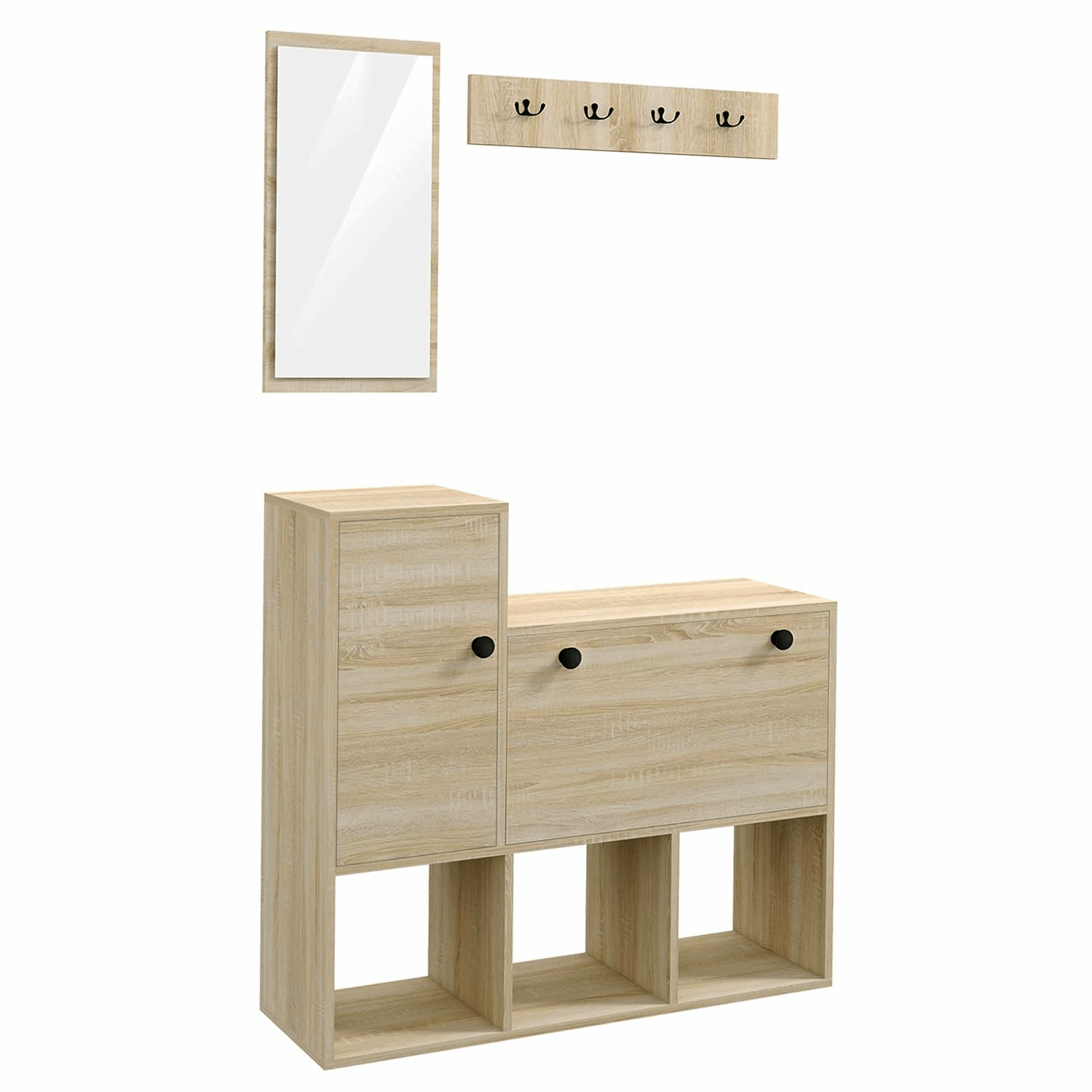Mueble Recibidor Zapatera con Espejo Leona DIBA Muebles